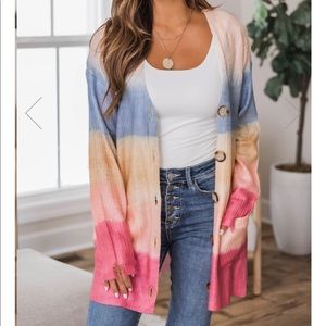 Don’t let go of love ombre cardigan
